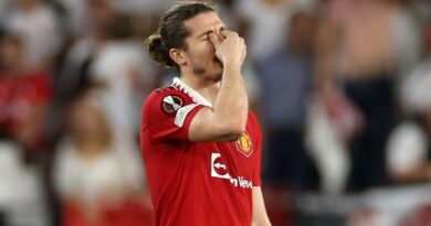 Marcel Sabitzer during Man Utd's defeat at Sevilla