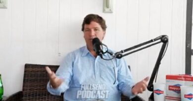 Fox News host Tucker Carlson is interviewed by the "Full Send Podcast."