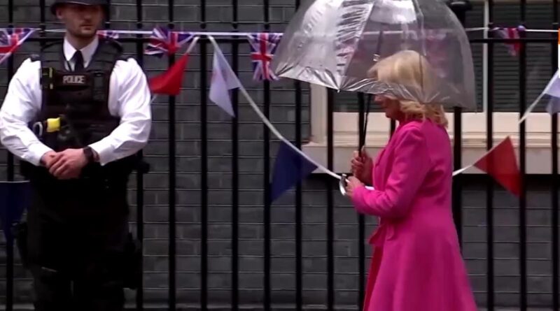 Jill Biden Arrives in London in $1,200 Dior Heels and Bright Pink Outfit as Feeble Joe Stays Behind (VIDEO) | The Gateway Pundit | by Cristina Laila