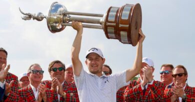 PGA Tour: Emiliano Grillo wins play-off to claim Charles Schwab Challenge as Harry Hall misses out