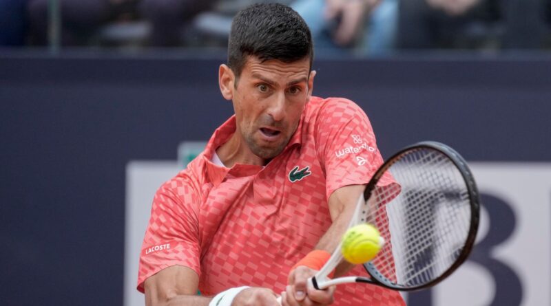 Novak Djokovic has knocked Cameron Norrie out of the Italian Open