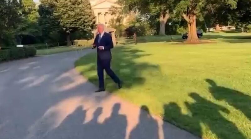 Joe Biden Bumps His Head While Exiting Marine One After Taking Massive Fall Earlier in the Day! | The Gateway Pundit | by Cristina Laila