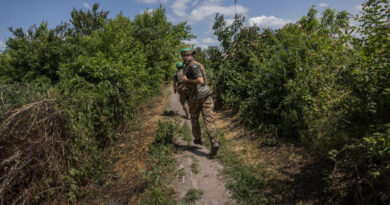 Ukraine retakes some villages but its forces face minefields and more airstrikes.