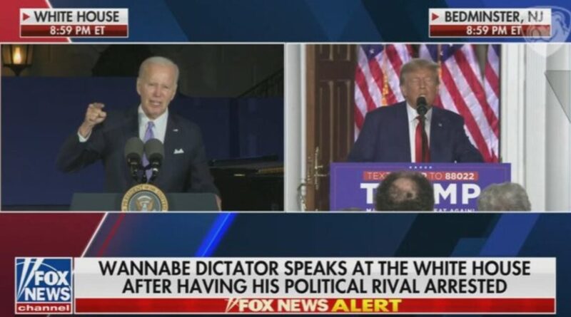 Fox News Slams Biden While Airing Trump Speech: "Wannabe Dictator Speaks at the White House After Having His Political Rival Arrested" | The Gateway Pundit | by Kristinn Taylor | 30