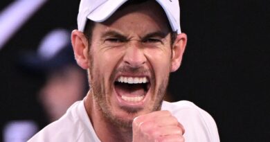 Britain's Andy Murray reacts after a point against Spain's Roberto Bautista Agut during their men's singles match on day six of the Australian Open tennis tournament in Melbourne on January 21, 2023. - -- IMAGE RESTRICTED TO EDITORIAL USE - STRICTLY NO COMMERCIAL USE -- (Photo by WILLIAM WEST / AFP) / -- IMAGE RESTRICTED TO EDITORIAL USE - STRICTLY NO COMMERCIAL USE -- (Photo by WILLIAM WEST/AFP via Getty Images)