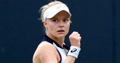 Harriet Dart reacts during her Women's Singles match against Jodie Burrage on day two of the Rothesay Classic Birmingham at Edgbaston Priory Club. Picture date: Tuesday June 20, 2023.