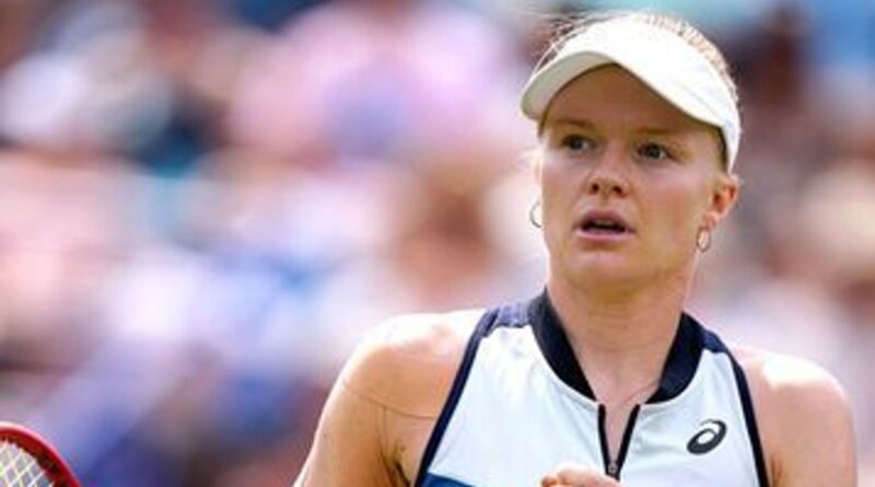 Harriet Dart during her Women's singles match against Zhang Shuai on day three of the Rothesay International Eastbourne at Devonshire Park. Picture date: Monday June 26, 2023.