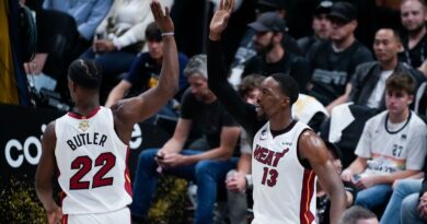 NBA Finals: Miami Heat roar back in fourth quarter to level series against Denver Nuggets