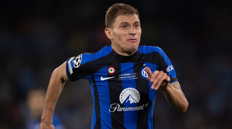 Nicolo Barella in action during the UEFA Champions League final