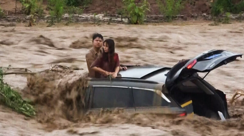 A Drone and a Crane Save the Day as China Reels From Extreme Weather