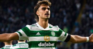 Jota celebrates after scoring Celtic's opening goal against Kilmarnock