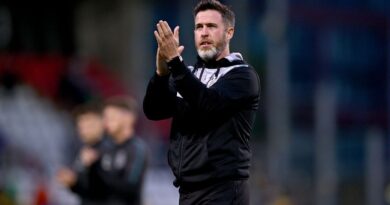 Shamrock Rovers manager Stephen Bradley after defeat in the Champions League first qualifying round first leg against Breidablik