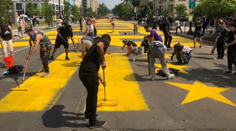 Washington DC Refreshing Paint on Black Lives Matter Street Mural Despite Group's Controversial Support for Hamas | The Gateway Pundit | by Mike LaChance