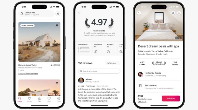 Airbnb’s new AI-powered “Guest Favorites” property badge will update daily