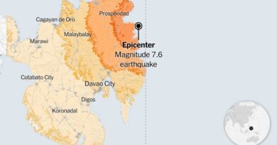 Map: 7.6-Magnitude Earthquake Strikes the Philippine Sea