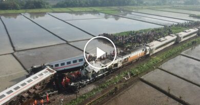 Video: Two Trains Collide in Indonesia